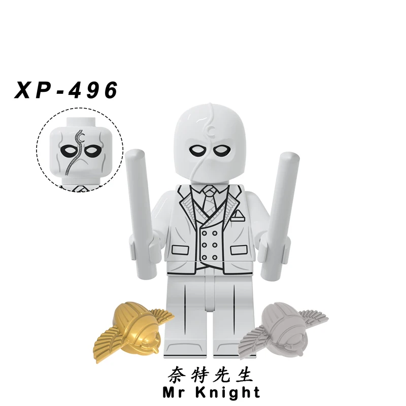 KT1065 XH1895 XH1896 XH1897 фильм лунный рыцарь Jake Lockley Moony Khonsu Мини фигурки строительные блоки игрушки