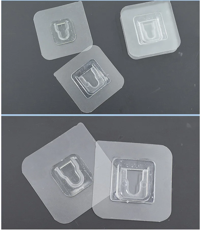 Wholesale Acrylic Transparent Removable Double Sided Adhesive Wall Hooks