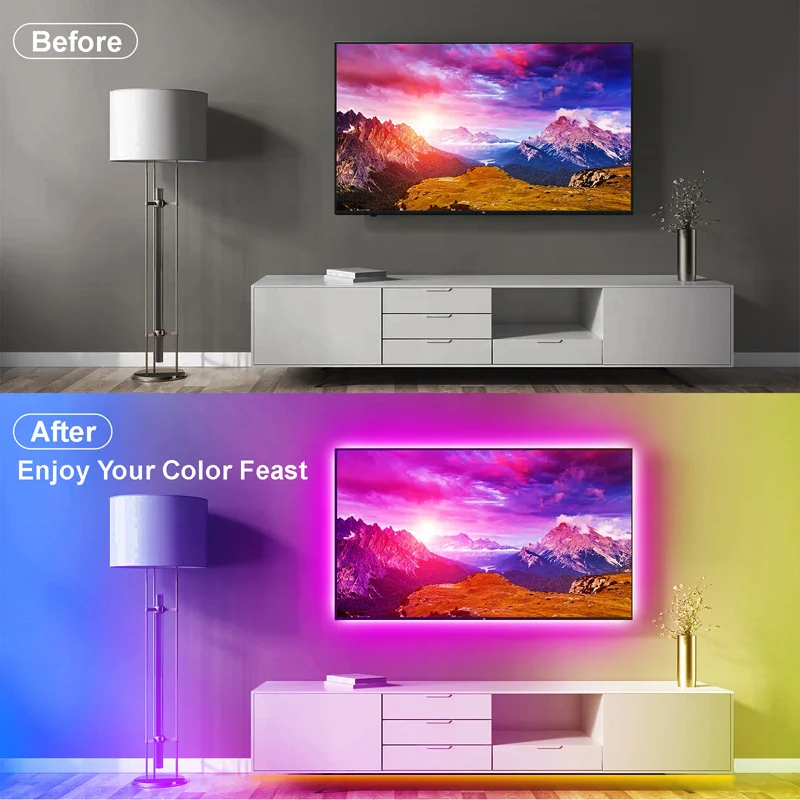 12V 24V Buletooh 32ft Smart led RGB 5050 многоцветная музыкальная синхронизация гибкая светодиодная лента с дистанционным управлением
