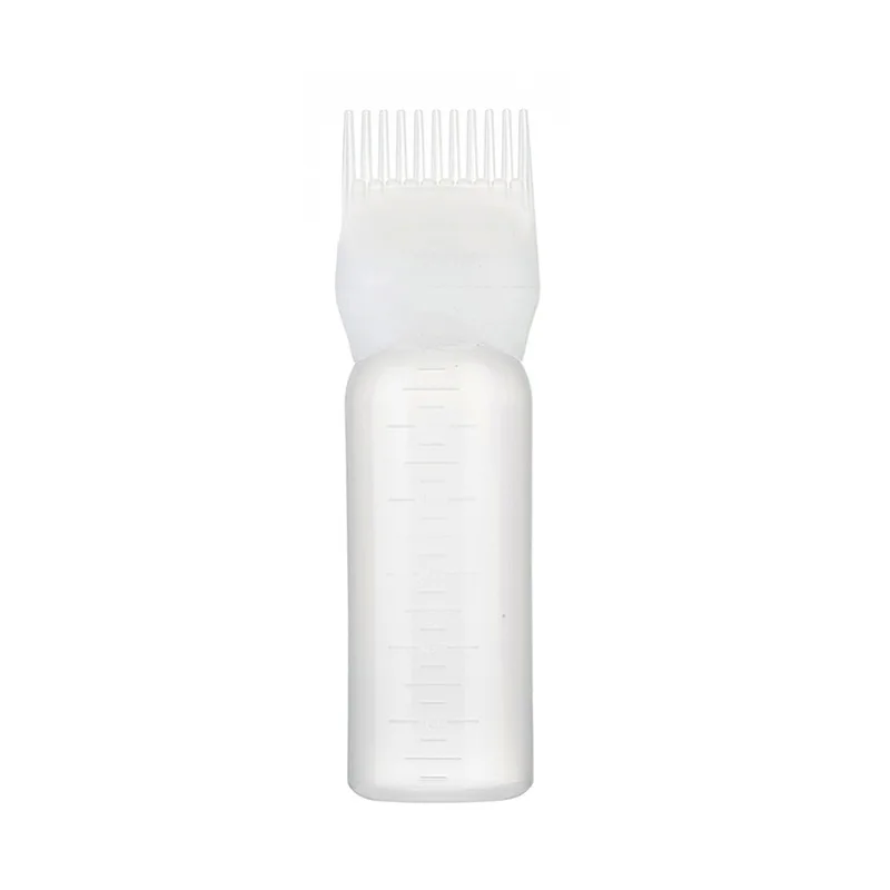 Custom Hair Oil Applicator Brush Hair Oil Bottle for Hair Root Comb Color Applicator Bottle 6 Ounce with Graduated Scale