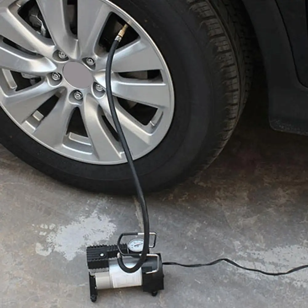  Автомобильный компрессор 12 В 150psi сверхмощный роскошный портативный металлический воздушный автомобильный насос для шин с 3 комплектами