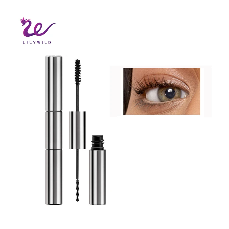 Lilywild high quality 3d fiber lash lift 2 in 1 free volume vegan organic private label mascara