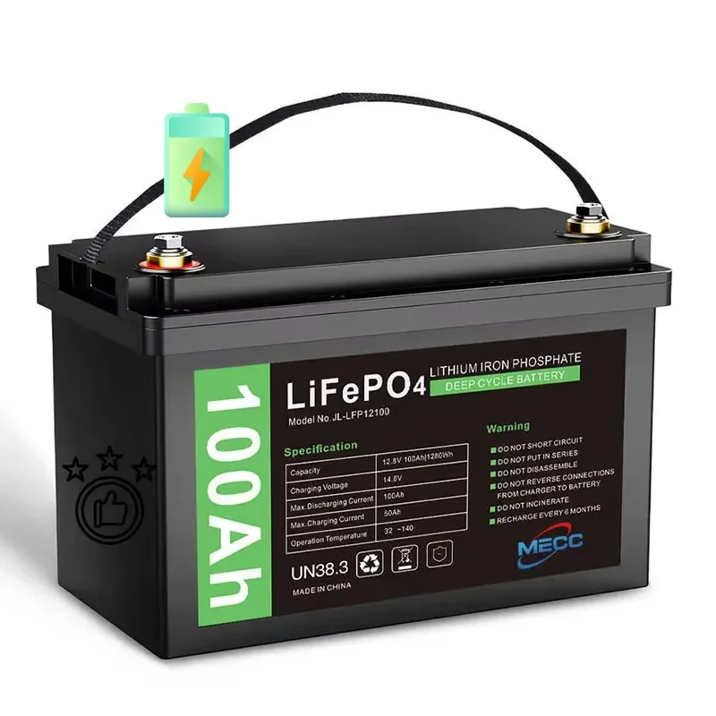 Энергетическая поддержка 12 В 200Ah литиевая железная батарея LiFePO4 Аварийное резервное питание для солнечной системы хранения