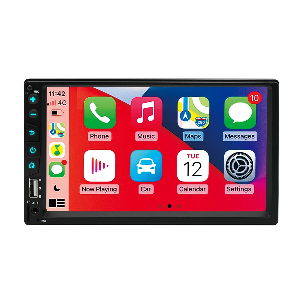 2Din 7inch Car Radio Carplay Autoradio BT RGB FM USB AUX Stereo AUTO Mirror link IOS & Android Audio Car Mp5 Player