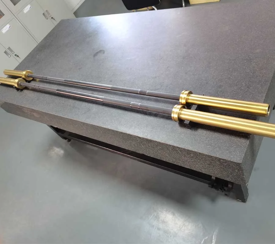 Гильза с титановым золотым покрытием профессиональная штанга для тяжелой атлетики 2000lb 8