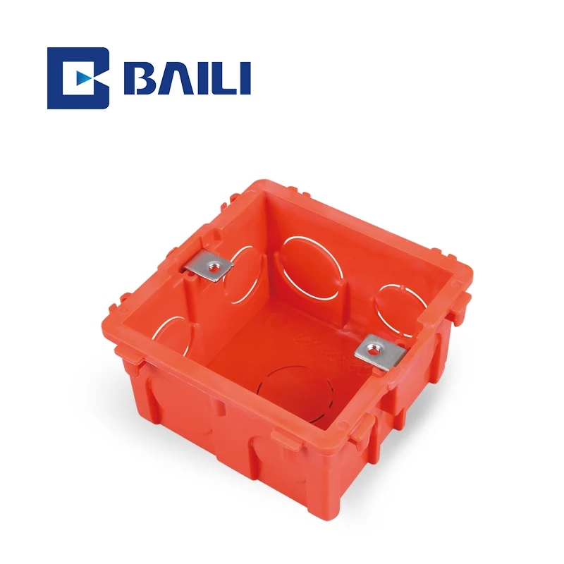 Baili 05-86 type 40H PVC Flush mounting  Electrical  white switch socket one gang tow gang three gang bottom box junction box