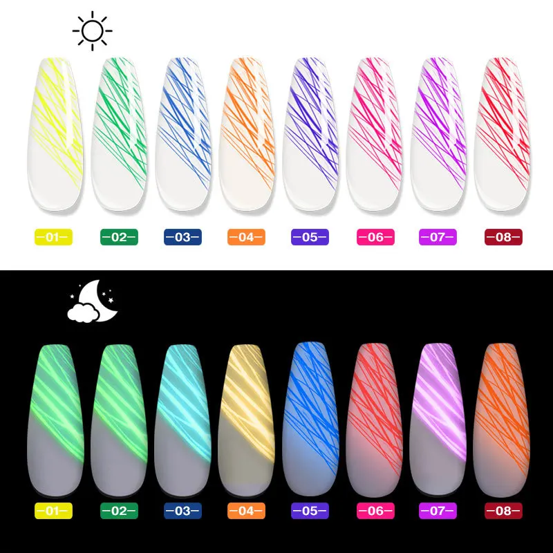 Neiss OEM Free Label Design Wire Drawing Uv Spider Gel for Line Elastic Nail Art Paint Drawing Spider Gel Liner Nail Art