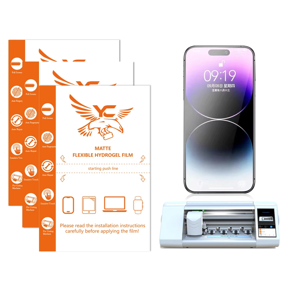 Self-Adhesive Plates Sheet Film 180x120mm Hydrogel TPU Matte Anti Glare Repair Screen Protector