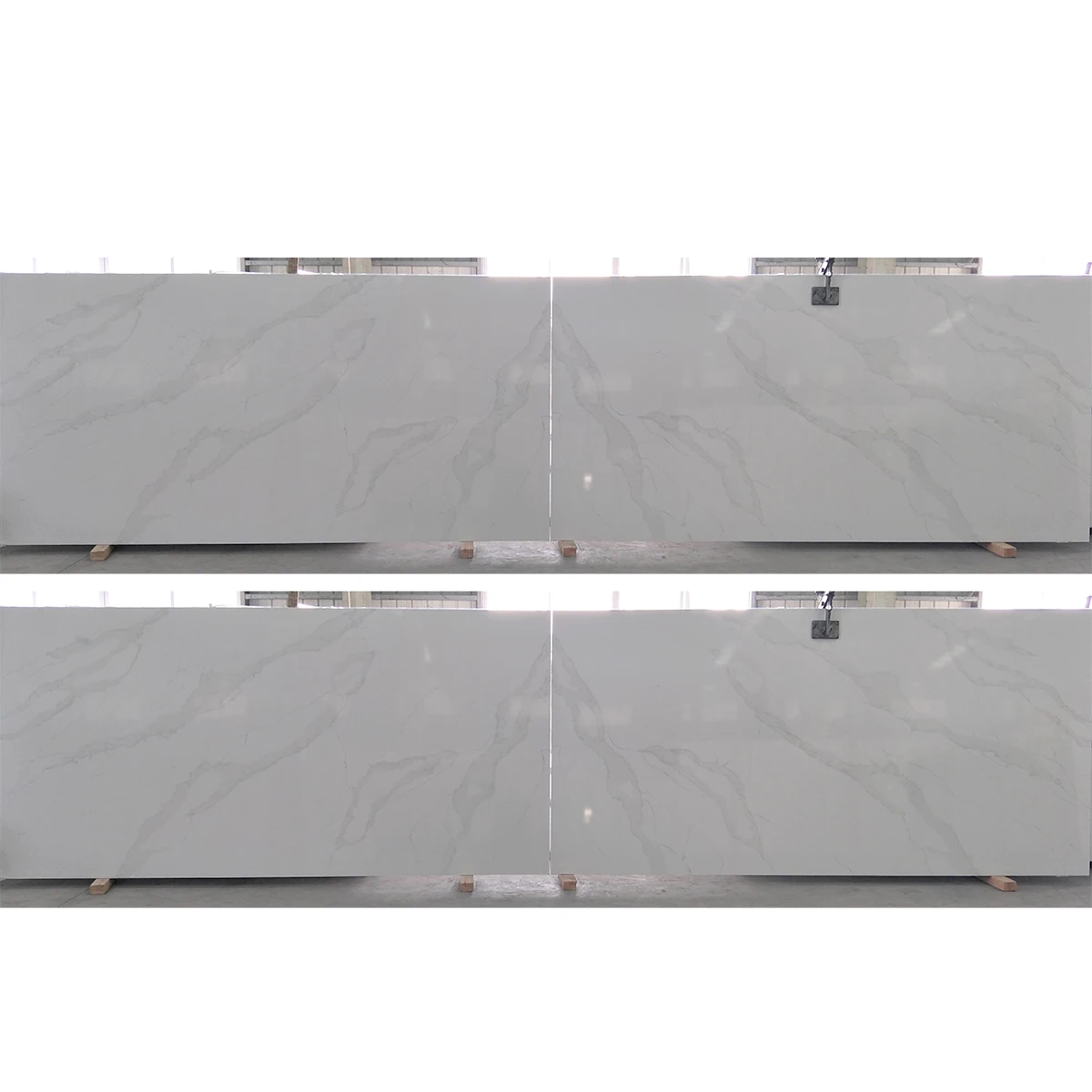 ZGSTONE Free Sample Calacatta Veins White Quartz Stone Slabs For Kitchen Countertops,  Bathroom Vanity Tops