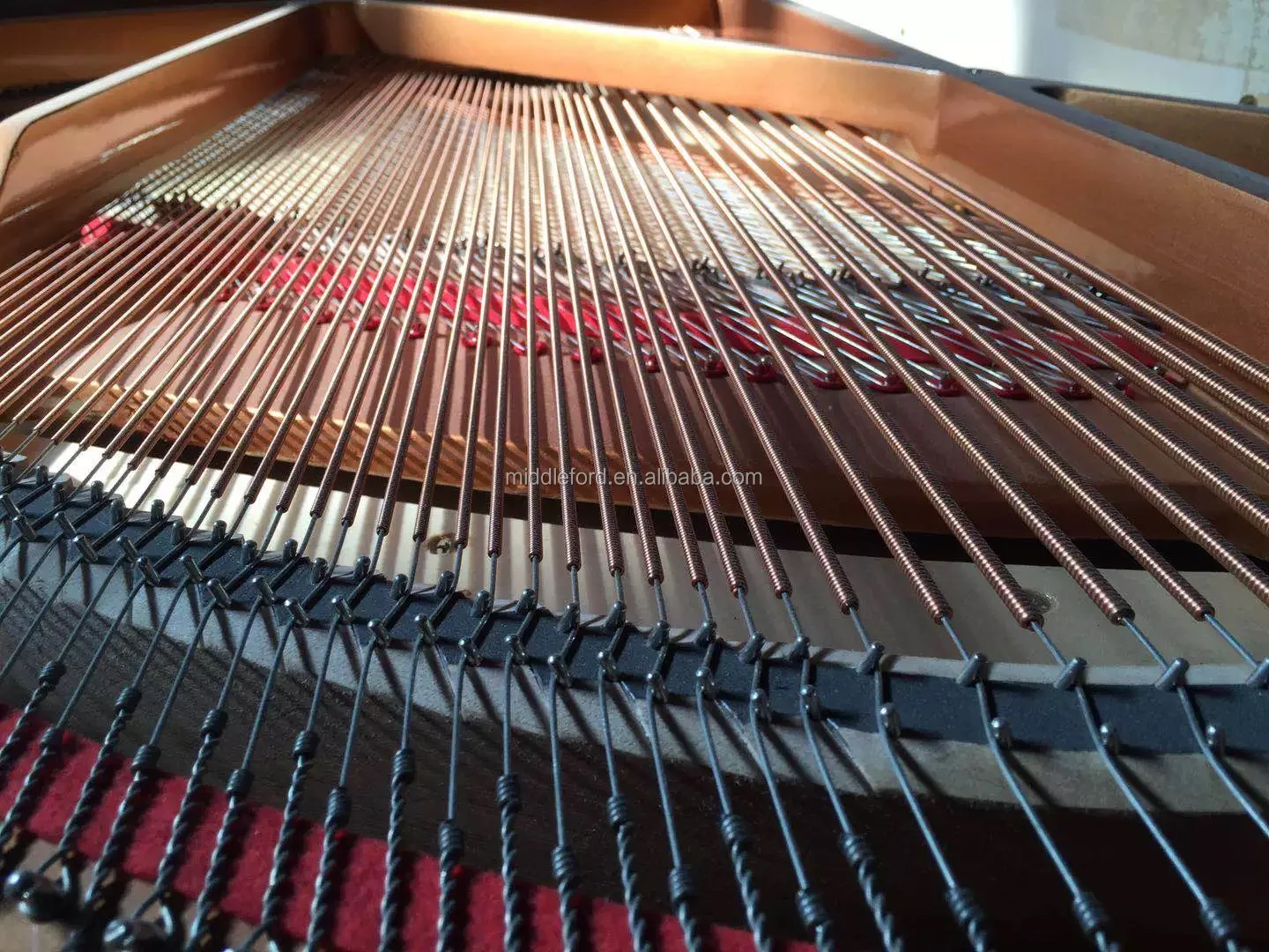 Musical Instruments Middleford White Glossy Baby Grand Piano with Grand Piano Silent System