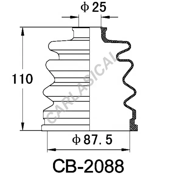 
Auto Rubber Parts Drive Shaft CV Joint Rubber Boot No. FB-2088 Outer Dust Boot OE No.MB160657 
