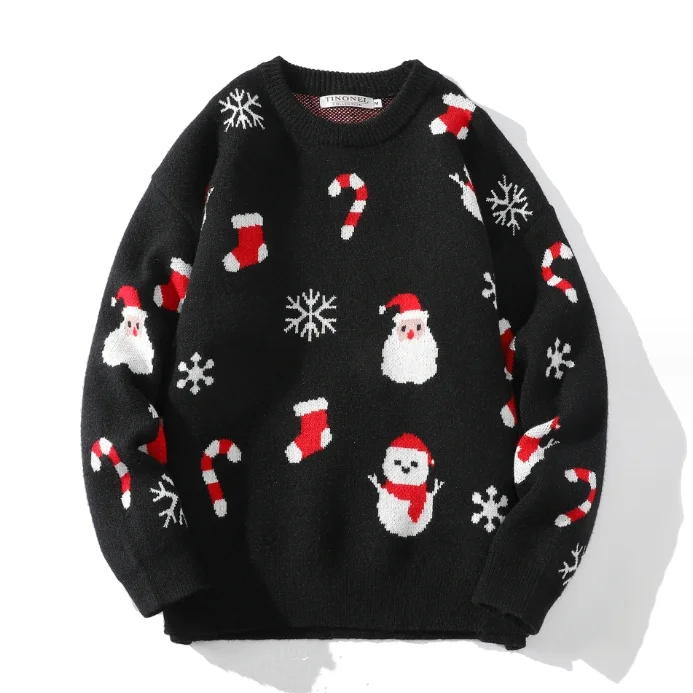 Sweater Men Sweater Jacquard Pullover Knitwear Winter Crew Neck Knitted Custom Men Knit Sweater