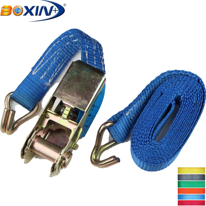 Polyester Belt Material Cargo Lashing Strap Ratchet Tie Down