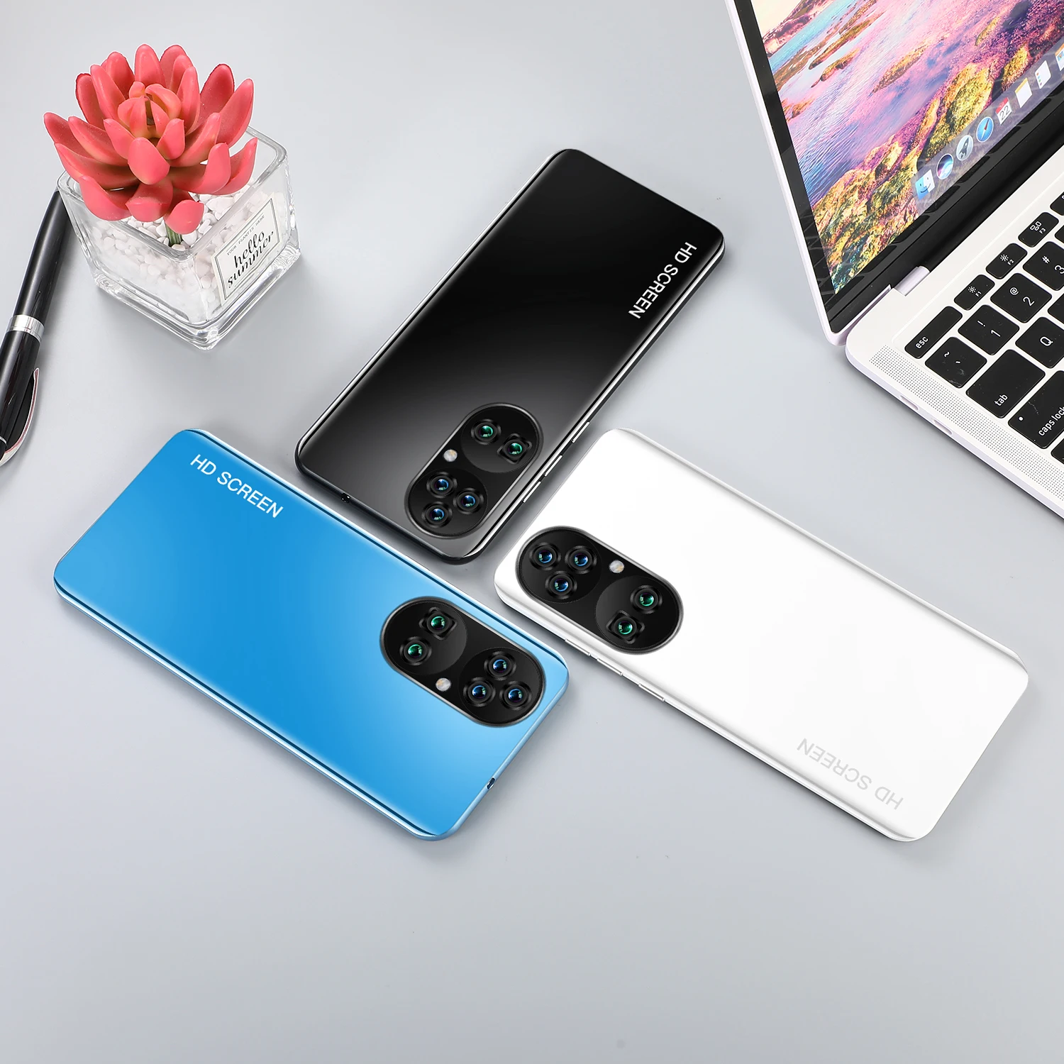 Новый высококлассный сотовый телефон tecno P60Pro 7 8 дюймов перфорированный экран 16 ГБ + 512 Android 10 4g/5g смартфон