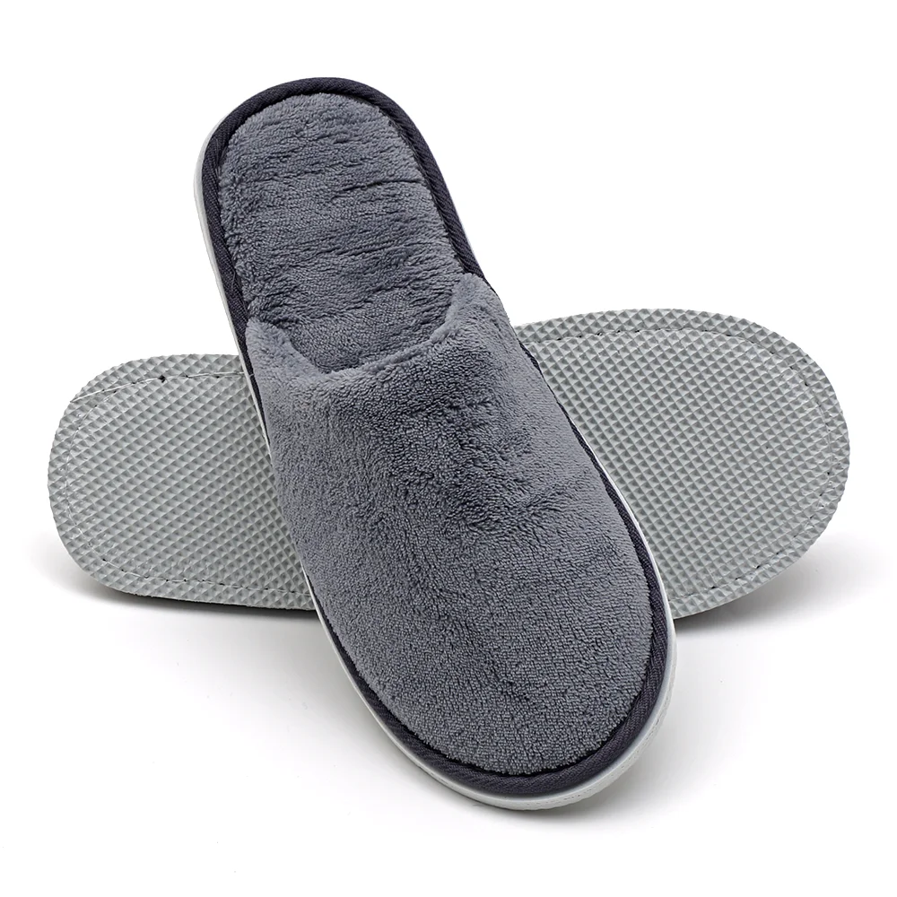 Factory Direct Disposable Hot Fashion Winter Shoes Cheap Price Velour Hotel Slipper Sale