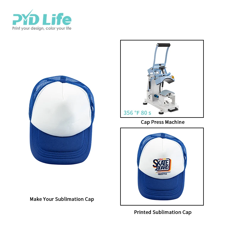 PYD Life Hot Selling Auto Open Custom Label Sublimation Press Heat Press Machine for Hat