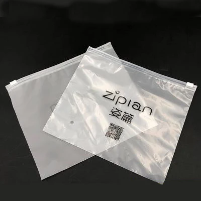 Custom Matte/Frosted Biodegradable Plastic Packaging Zipper Bags T Shirt Swimwear Zip Lock Clothing Bags With Logo