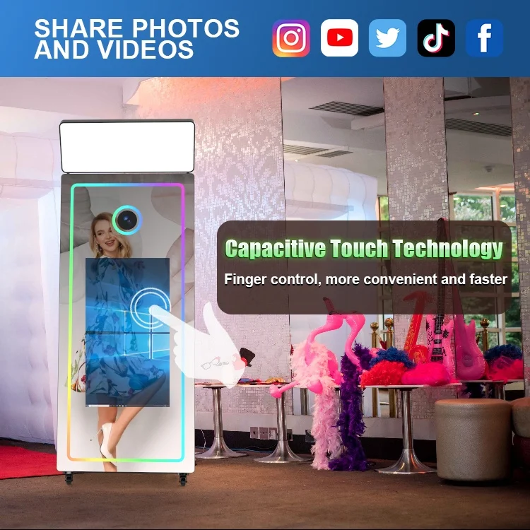 Philippine Portable Selfie Mirror Photo Booth Frame With Mini PC Mirror Photo Booth