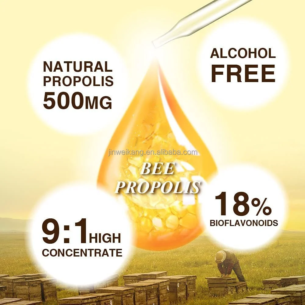 Vitahealthy OEM/ODM natural propoli bee private label Immune support bee propolis liquid extract bee propolis drop