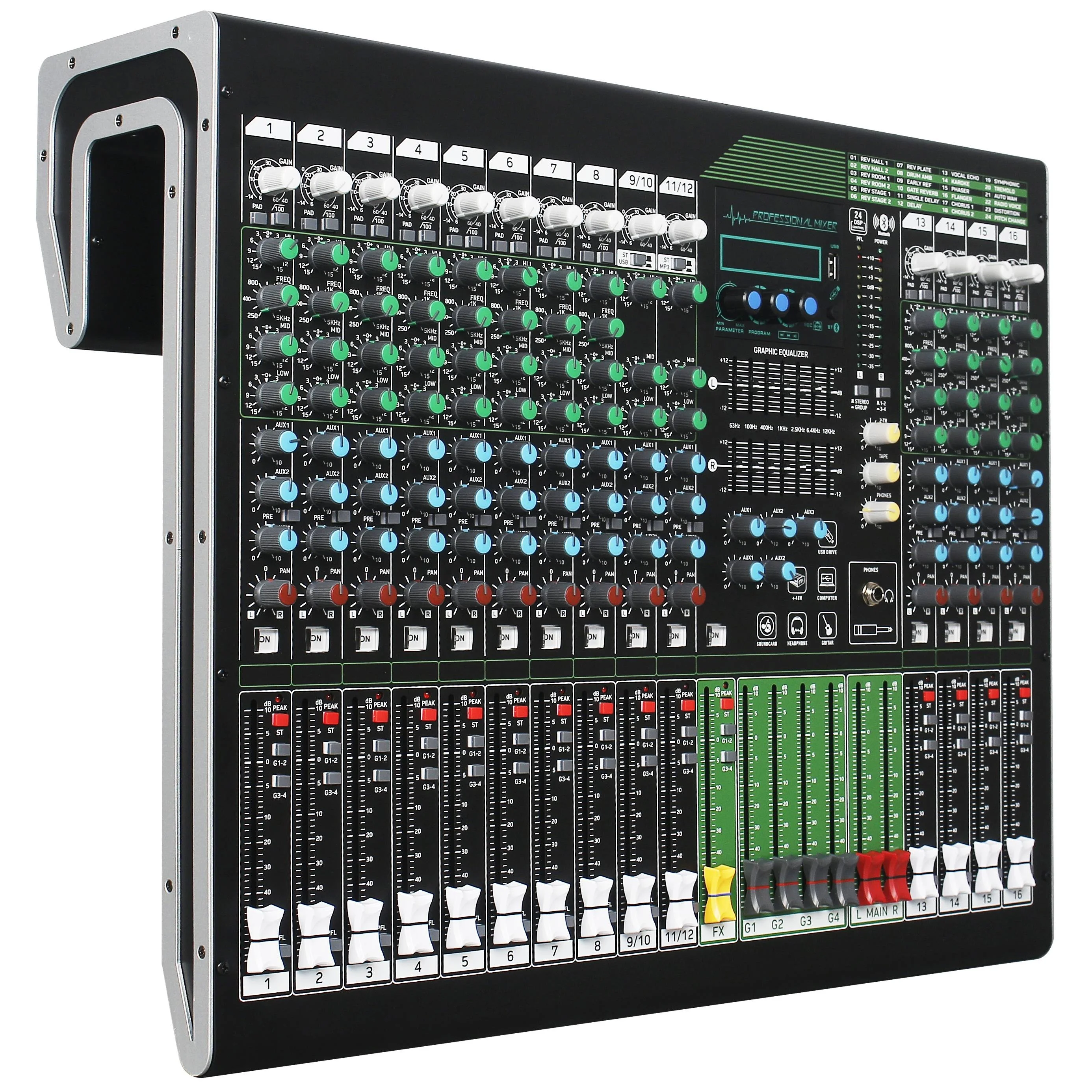 Professional mixer console 16 channels audio mixer