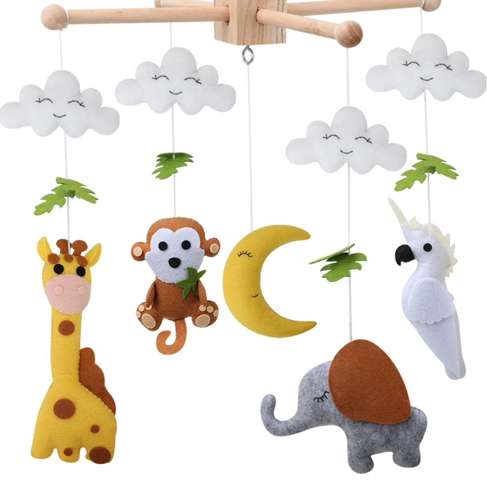 Trending 2022 Handmade Felt Baby Mobile Felr Crib Cot Mobile Nursery Baby Bed Bell Toy Wholesale Stuffed Monkey Toy