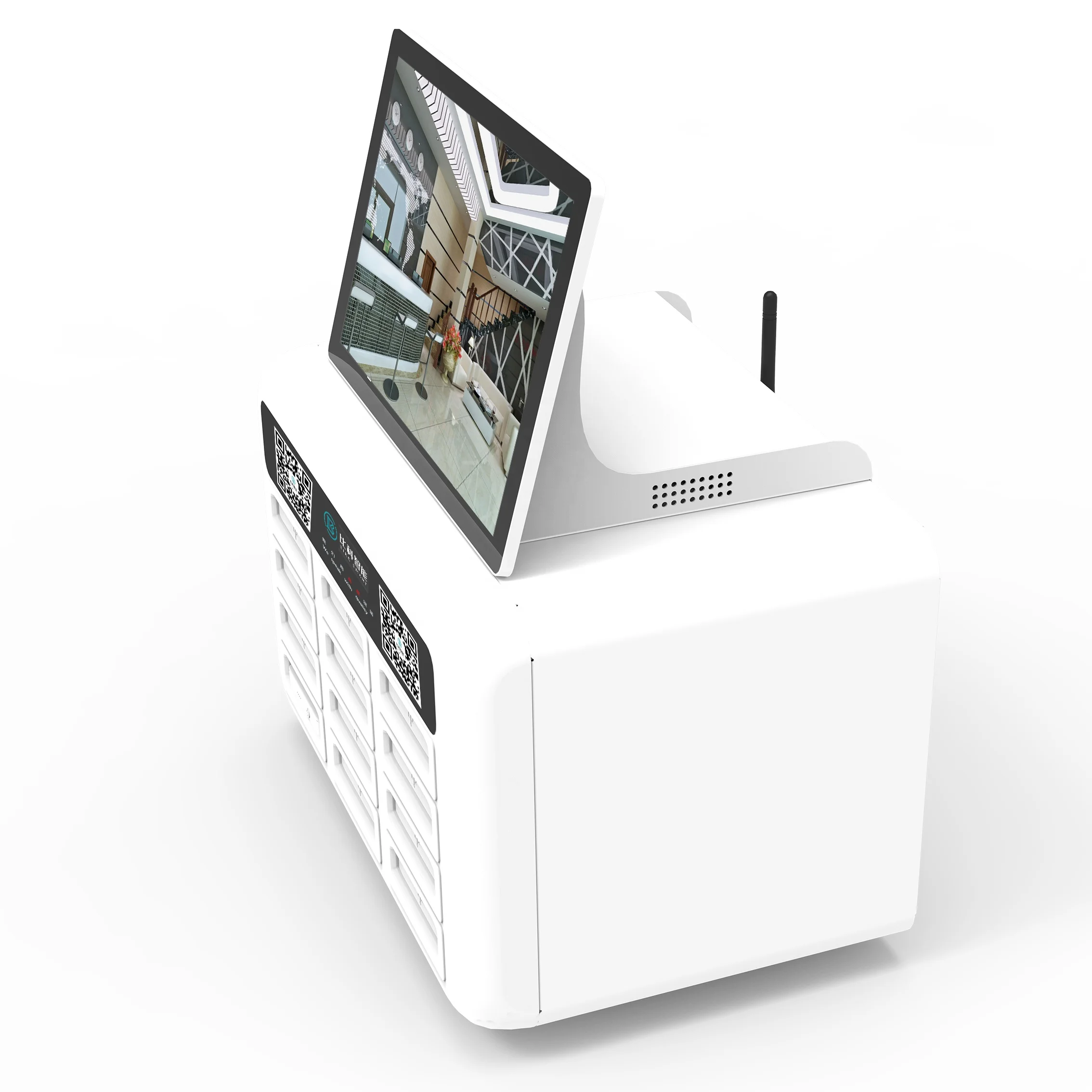 
Power bank rental with 12slots Share power bank station screen Rental power bank station 