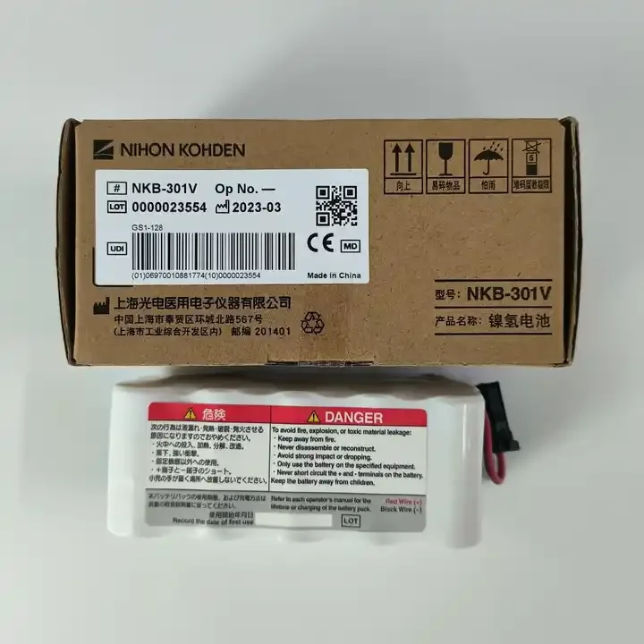 Original Nihon Kohden 12V 2800mAh Battery  Park NKB-301V for  Defibrillator TEC-7621 TEC-7631