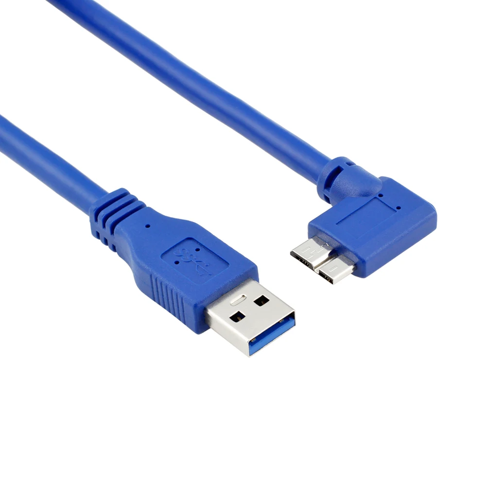 USB 3.0 AM TO MicroB 90 degrees bend Date Cable factory wholesale