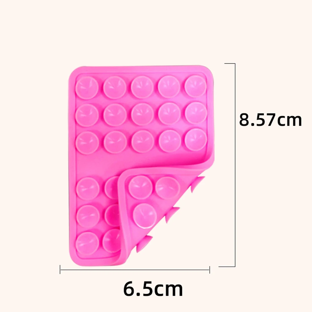 Durable 30dots Non-Adhesive Silicone Suction Cups Double-Sided Anti-Slip Grip Mobile Phone Holder Reusable Square Suction Pad