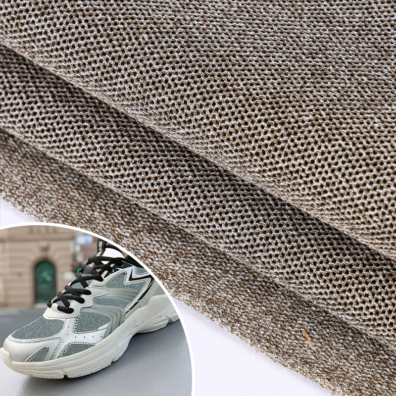 New Fabric 2024 3D Air Spacer Sandwich Mesh Shoe Fabric 6% Linen 38% Tencel 56% Poly Breathable Spacer 3D Mesh Fabric For Shoes