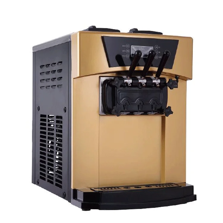 Soft serve ice cream maker machine counter top commercial home ice cream making machine