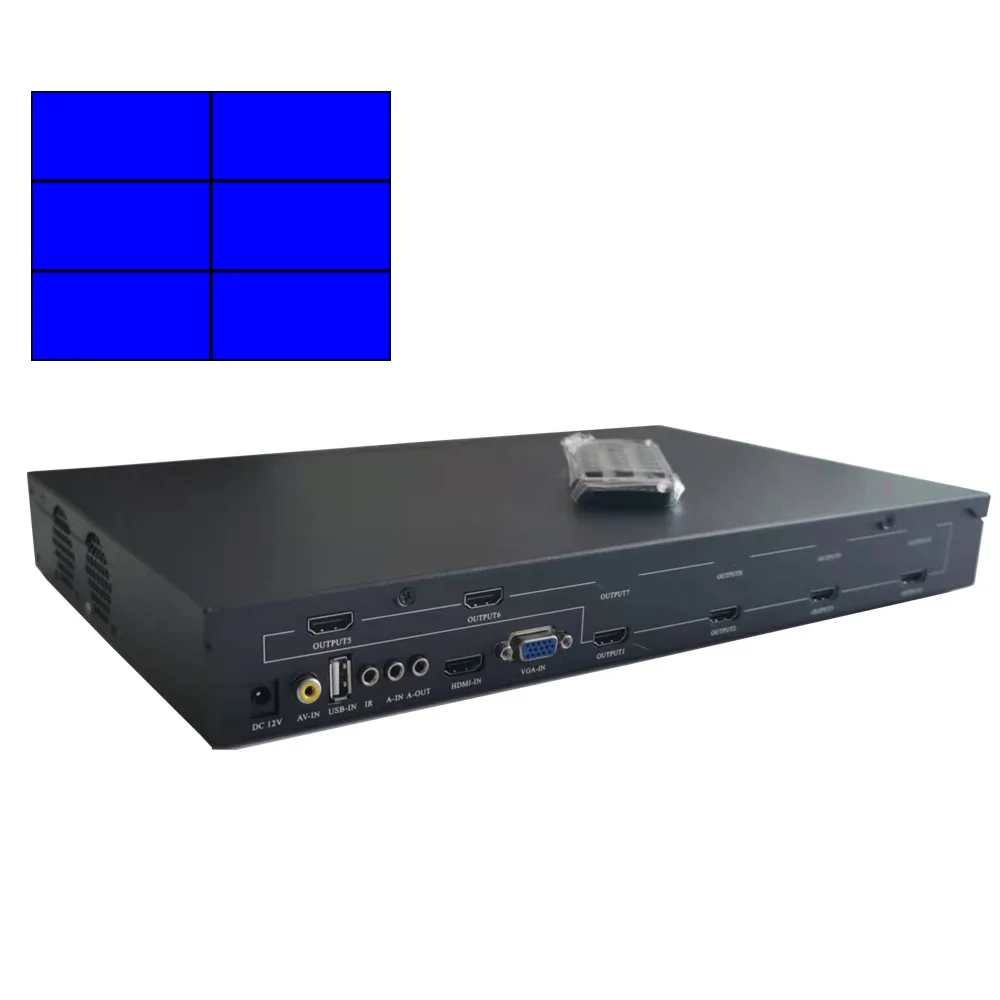 6 TV 3*2 video wall controller HD video wall processor