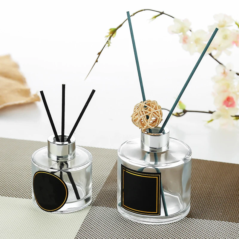 50ml 100ml 150ml 200ml Round Square Reed Diffuser Sticks Aroma Oil Bottle Air Fresh Fragrance Bottle Glass Reed Diffuser Bottle
