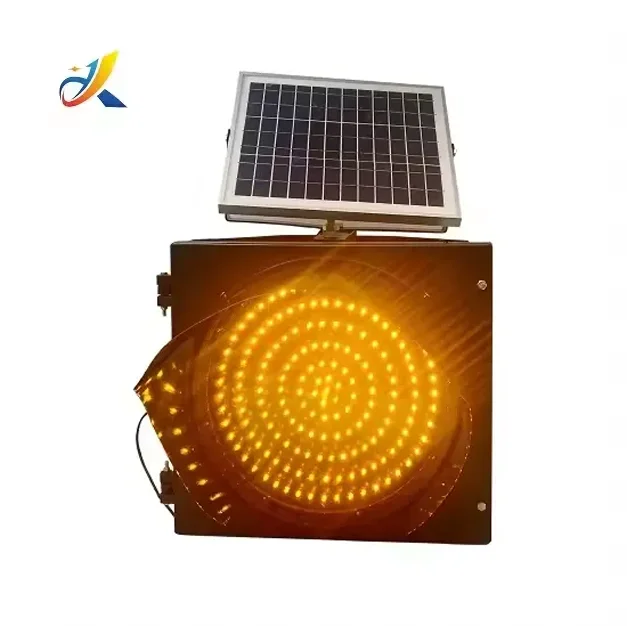 Continuous Power Supply Solar Energy Flashing Light Amber Warning Light Safety Led Traffic Light