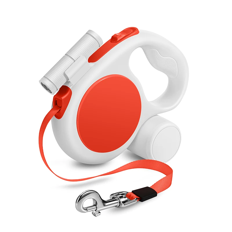 Оптовая Продажа 5 м Прочный автоматический выдвижной поводок для собак для продажи регулируемый Выдвижной Поводок для собак со светодиодной подсветкой и какашками