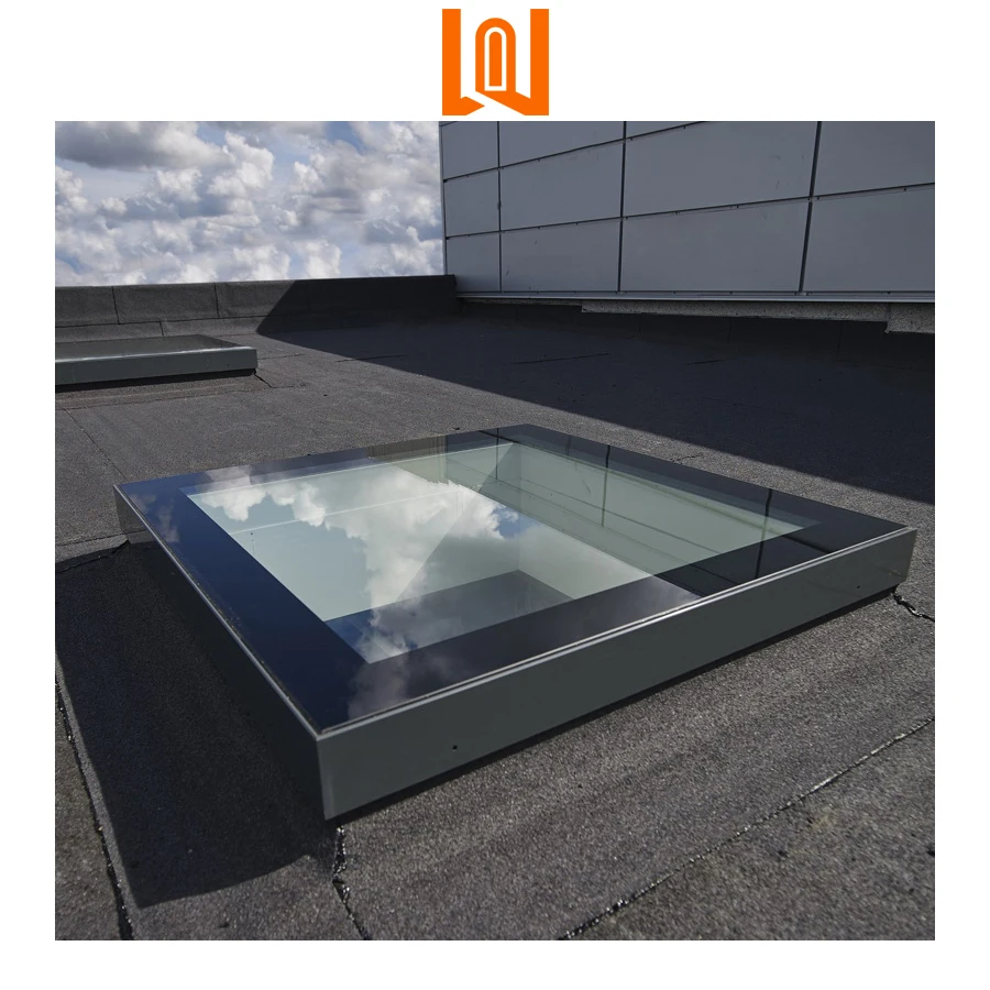 WANJIA Balcony Electric Skylight Roof Window Aluminum Glass Double Glazed Roof Windows
