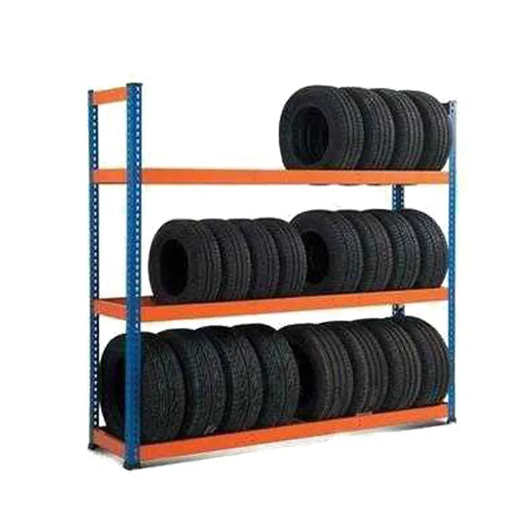 Powder Coated Boltless Warehouse Tire Storage Rack Heavy Duty Pallet Storage Racks