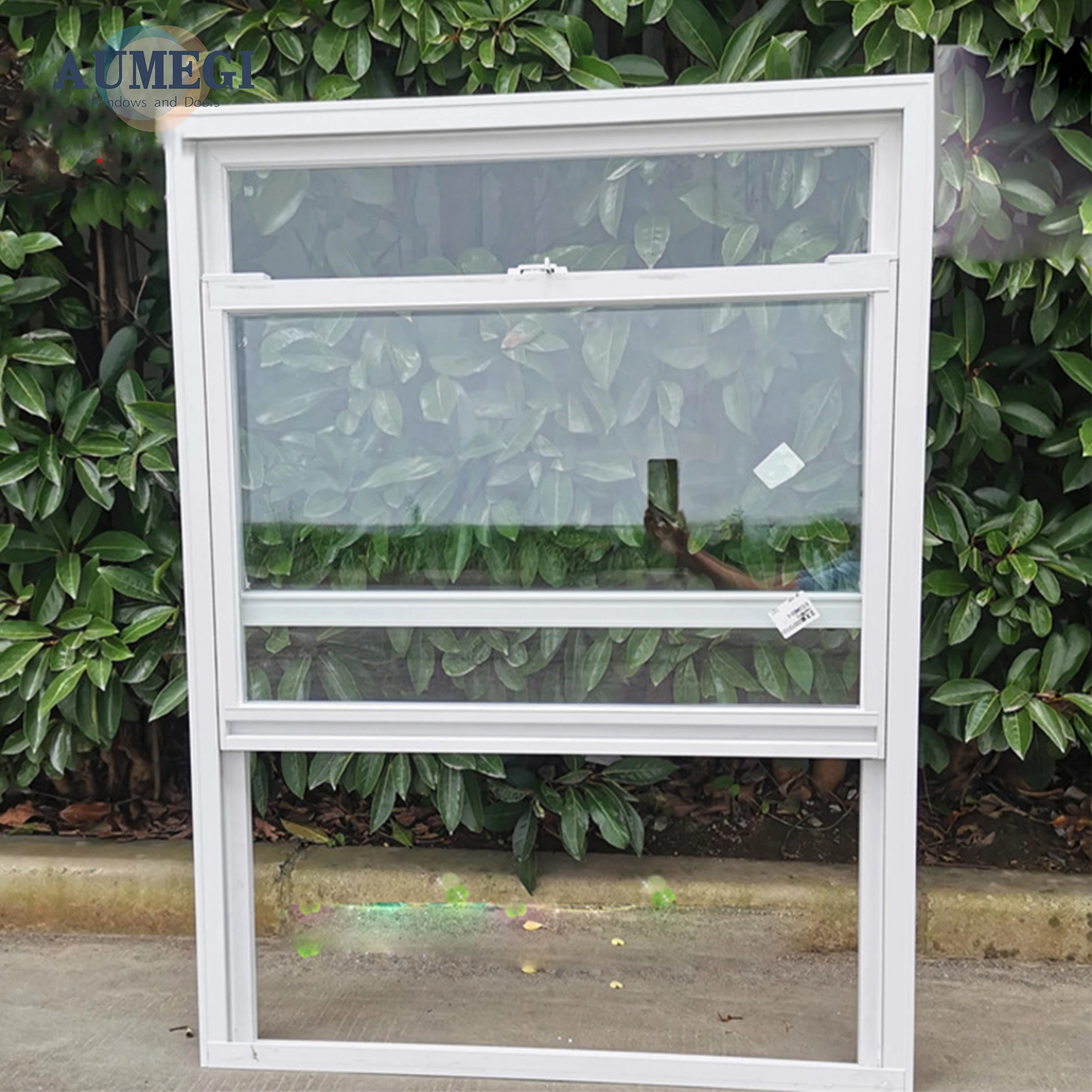Aumegi Soundproof Broken Bridge Aluminum Top-Hung Window Australia Standard Single Hung Window