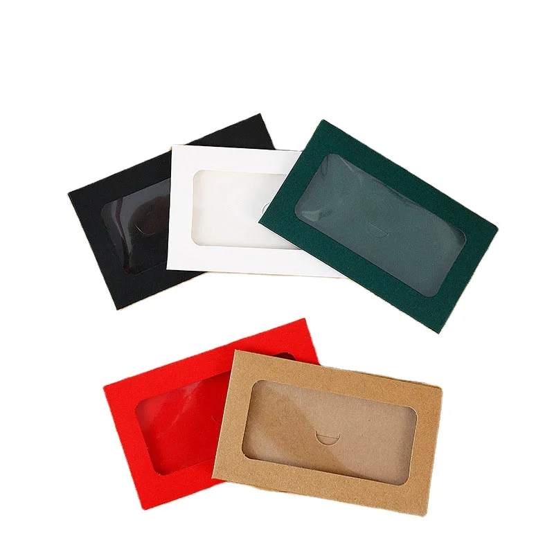 Custom kraft paper vip card photo envelope with window