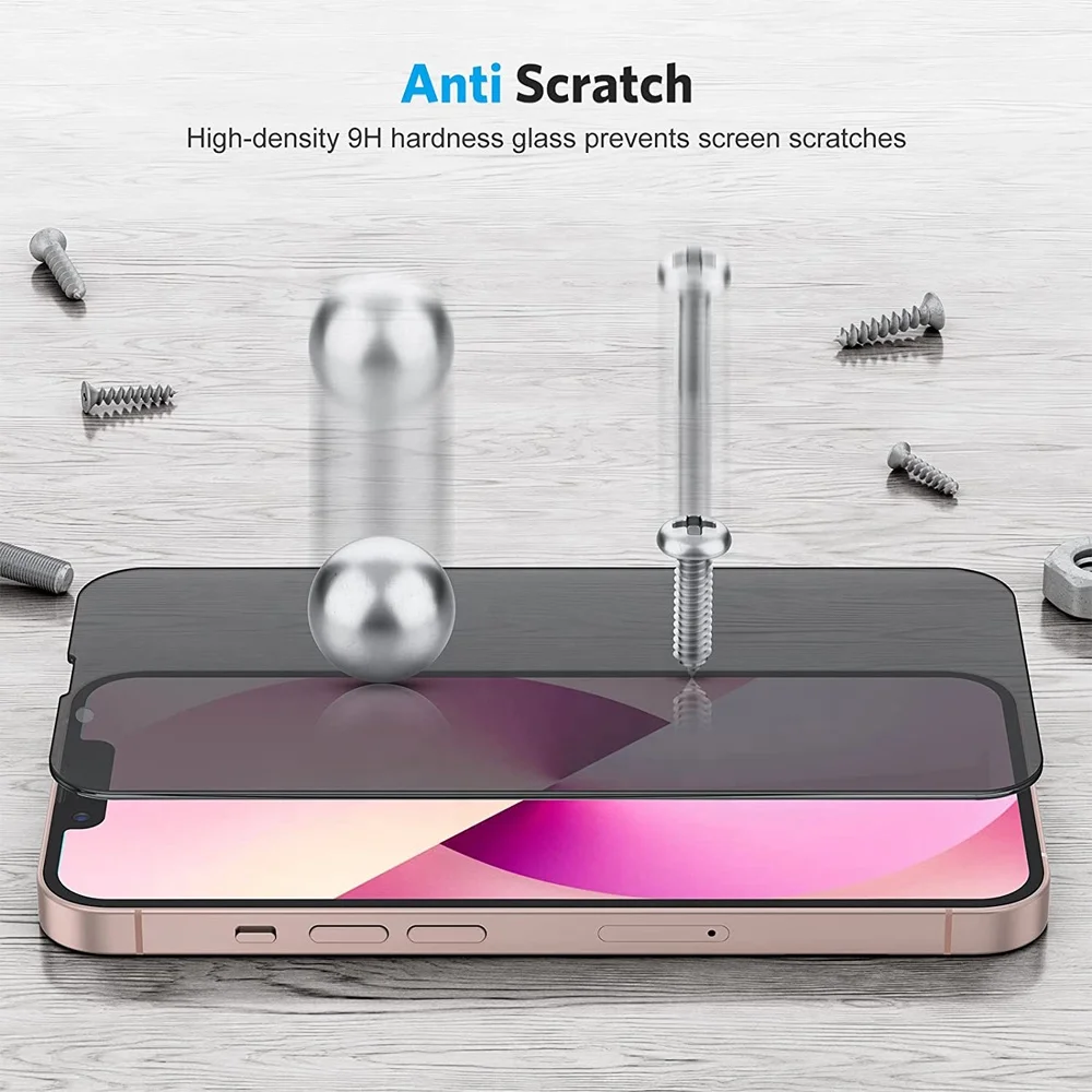 mobile phone anti spy screen guard protective film 14  2.5d full glue anti-spy tempered glass for iPhone 14 pro 14 pro max