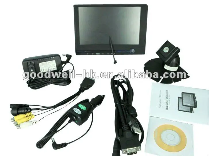 HD 7 Inch 800x 480  Cheap Touch Screen Monitor with stand Alone Bracket and AV/VGA input
