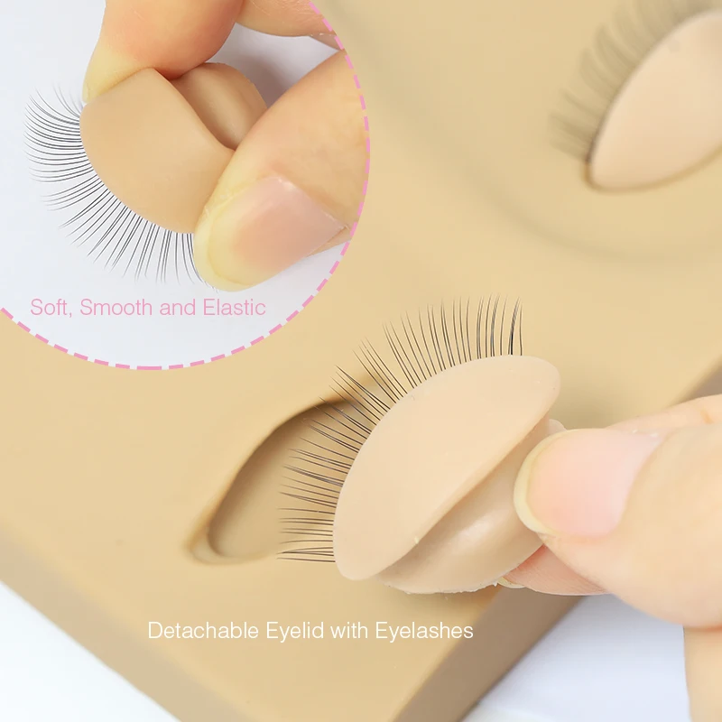 Mannequin Head Dummy Replaced Eyelash Extension Supplies Lash Training Tools for Makeup Practice Eye Lashes