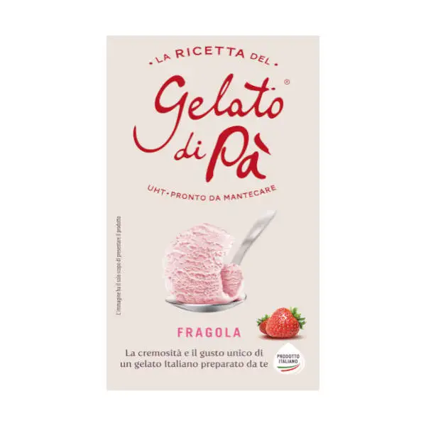 High quality Italian Ice Cream La Ricetta del gelato di Pa Fragola brick Original OEM 1L for HORECA shop