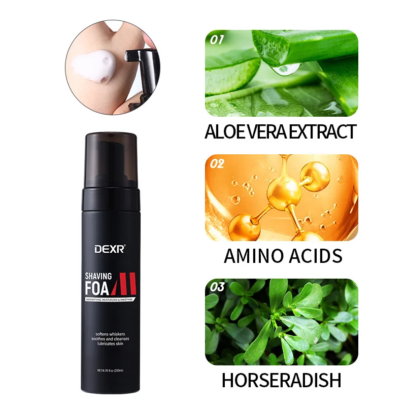 Custom Label Amaranthine Moisturizing Softens Whiskers Shave Foam Lubricates Skin Smoothing Shaving Foam