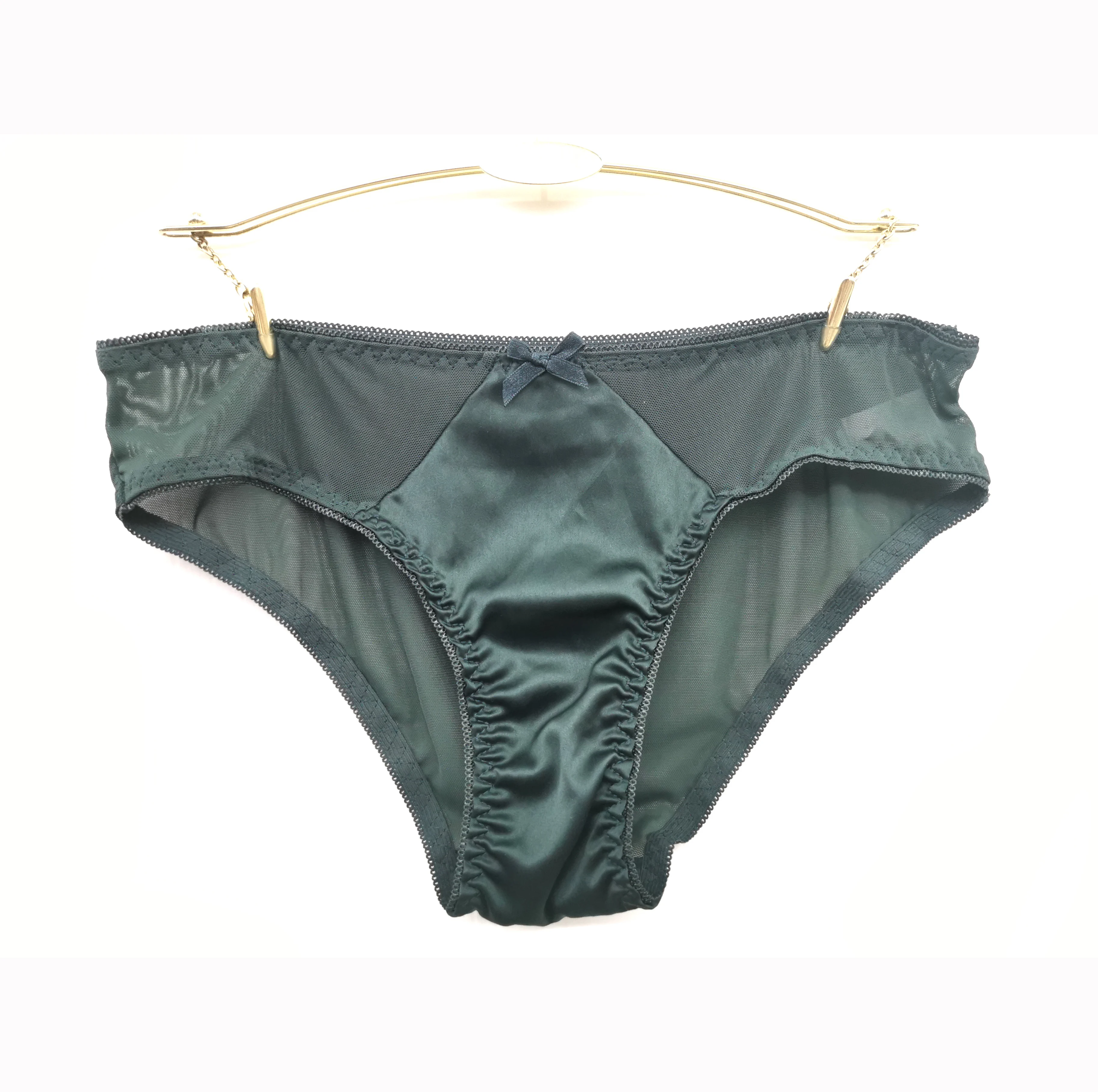 Women Briefs Ladies Ice Silk Sexy Lace Panties Seamless Transparent Underwear