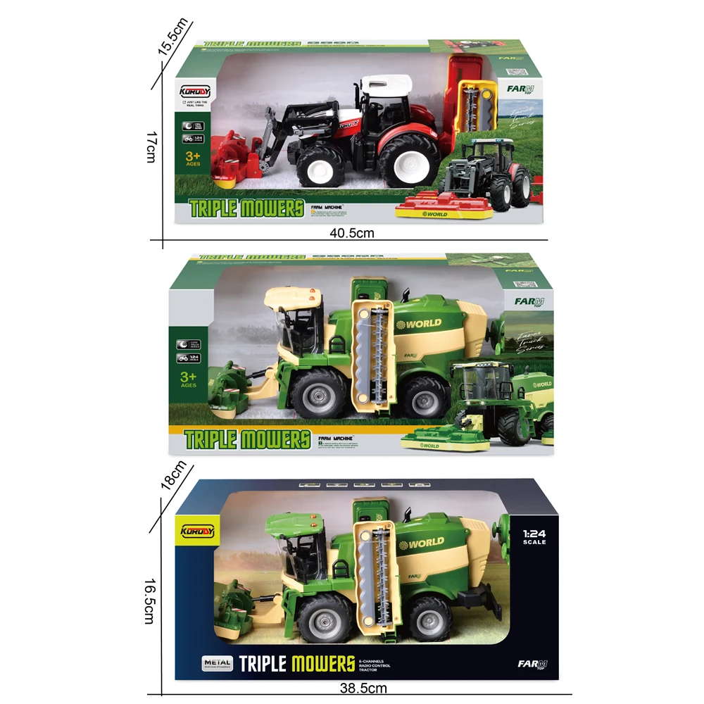 1:24 lawn mower children playgift 6channel rc truck tractor juguete