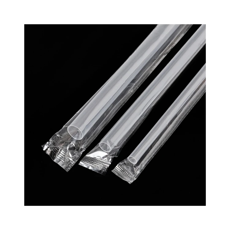 
New Multicolor Disposable Pearl Milk Tea Drinking Straws Shop Juice Sucker 