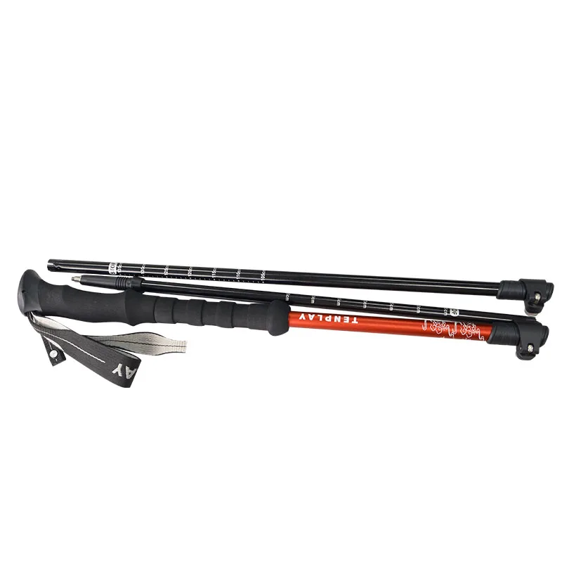 Mountaineering Walking Stick 7075 Aluminum Alloy Adjustable Stuff Hiking Ultralight Telescopic Trekking Poles with Eva Handle