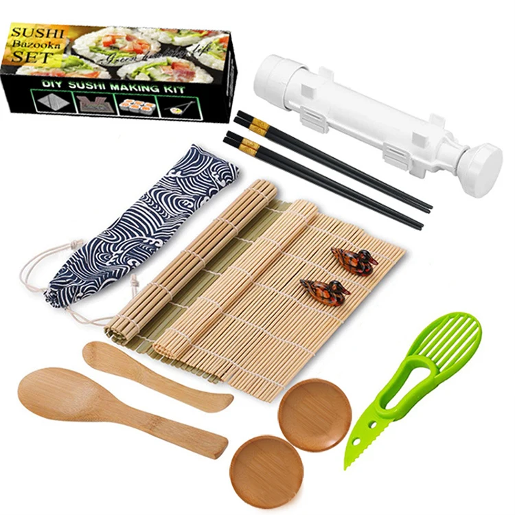 
Factory wholesale Japanese style bamboo sushi making kit bazooka,sushi kit for beginners 