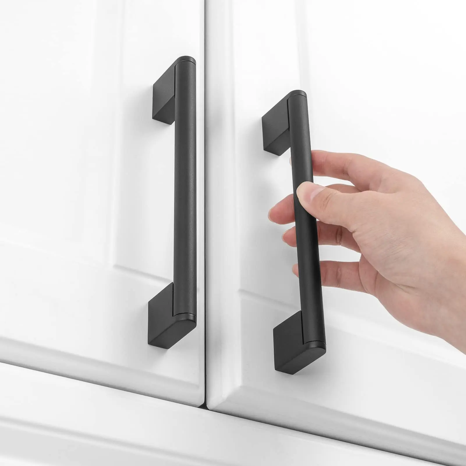 Furniture Hardware Stainless Steel Black Boss Bar Cabinet Pull Modern Drawer Handles